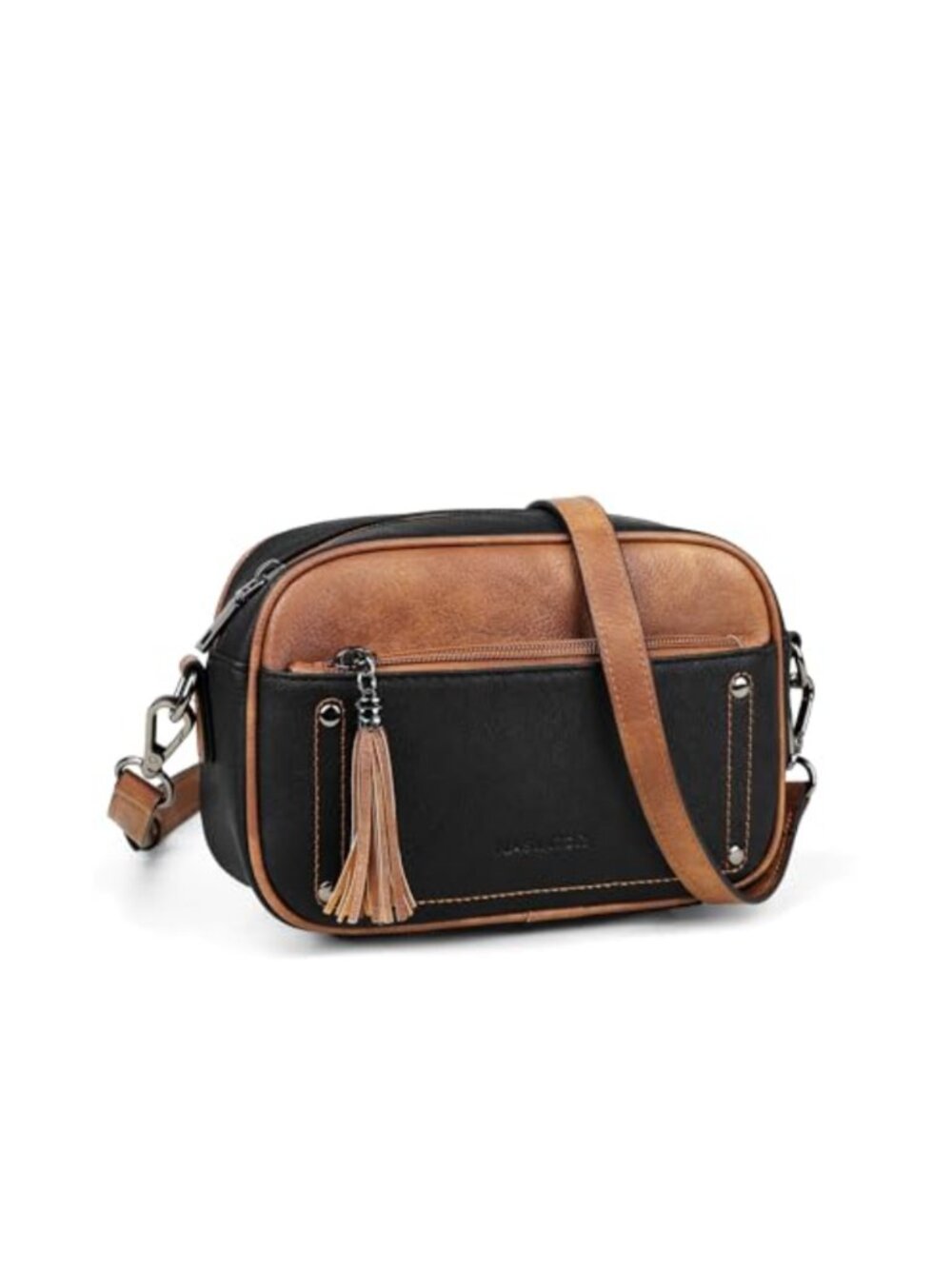 Vegan Leather Crossbody Bag Adjustable Strap Compact Purse for Women